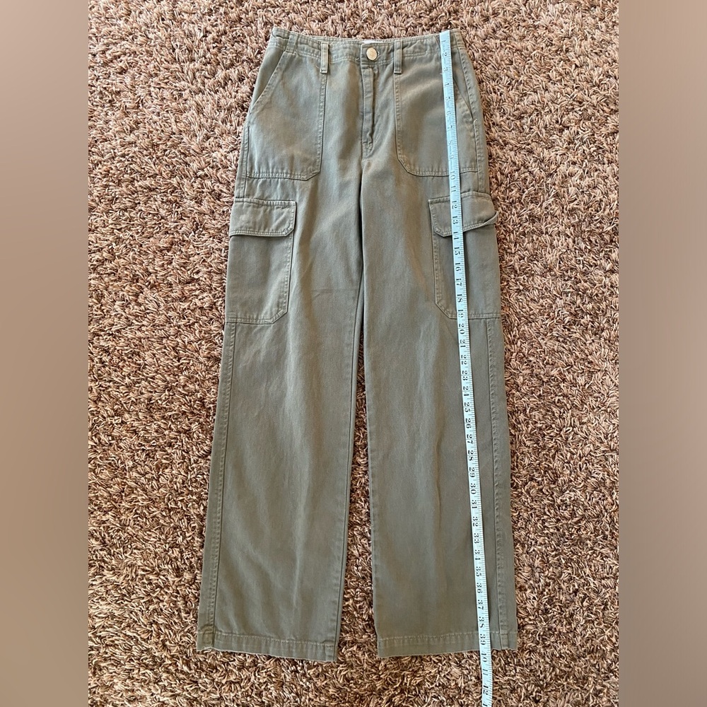 Zara green cargo pants size 2